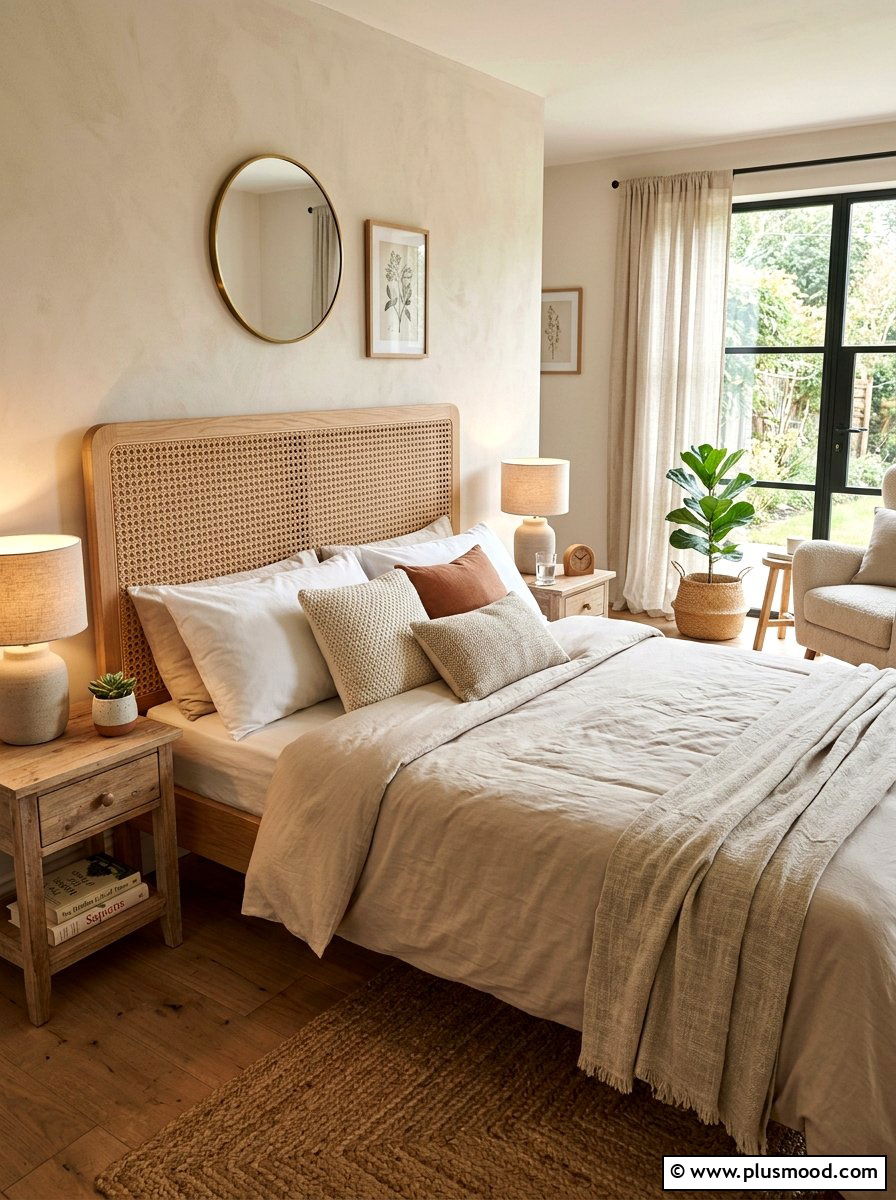 Cane Headboard Design - 25 summer boho home decor ideas