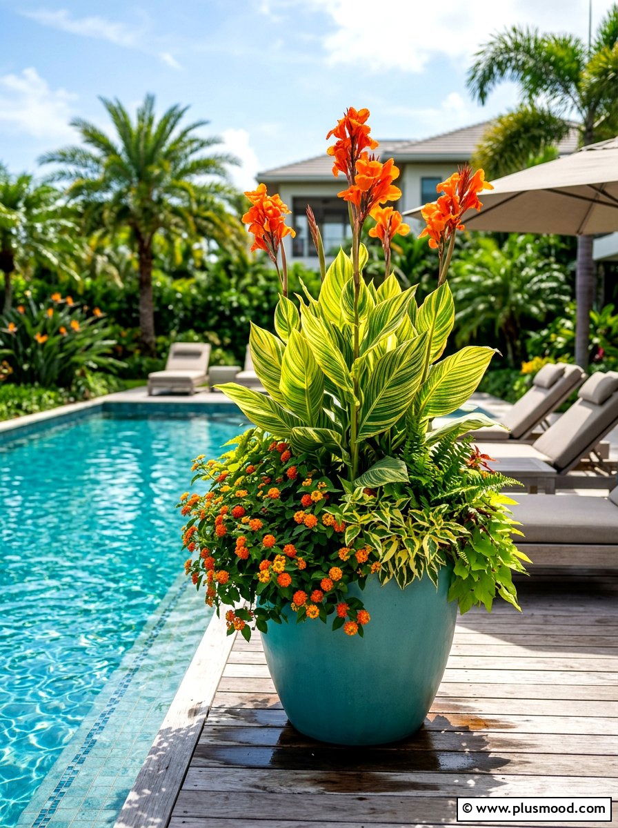 Canna Lily Focal Point - 25 best summer planter ideas