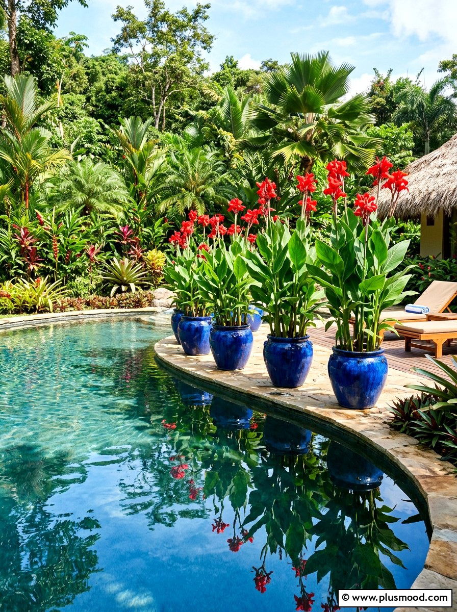 25 Pool Landscaping Ideas With Potted Plants for Easy Style