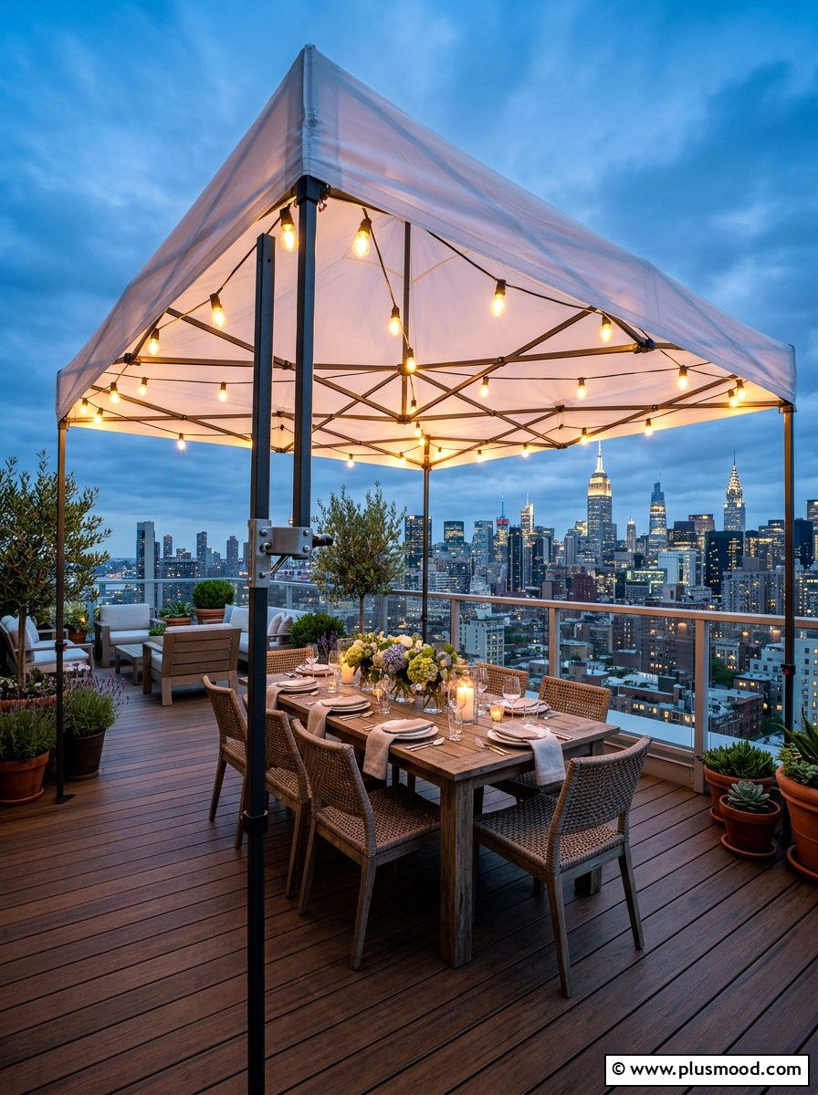 Canopy Tent - 25 summer balcony shade ideas