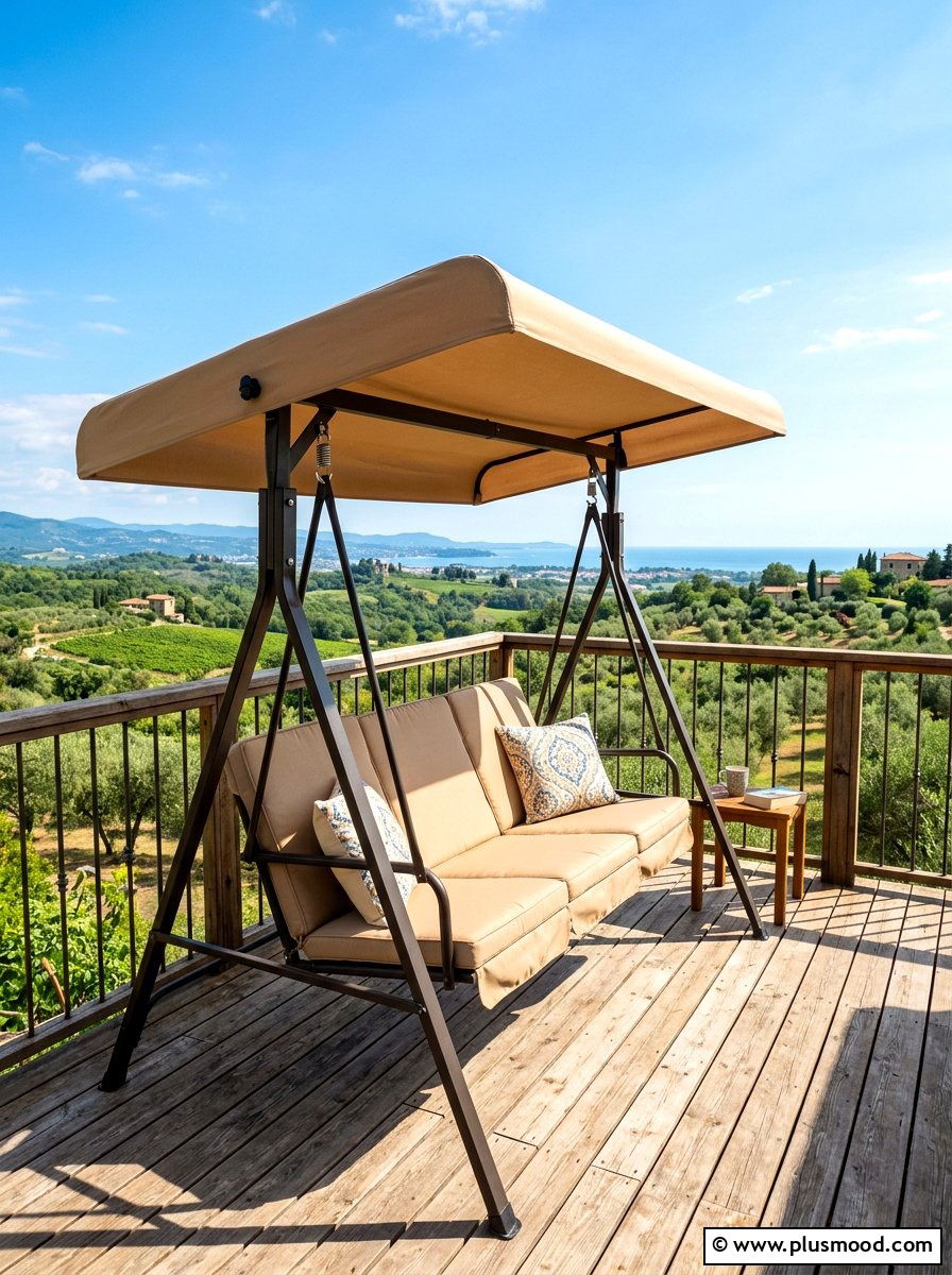Canopy swing chair - 25 summer balcony swing chair ideas