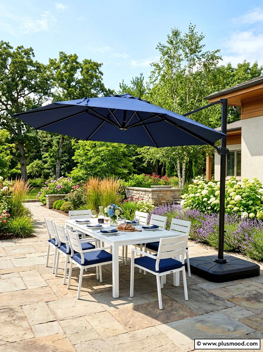 Cantilever Sun Umbrella - 25 summer patio ideas