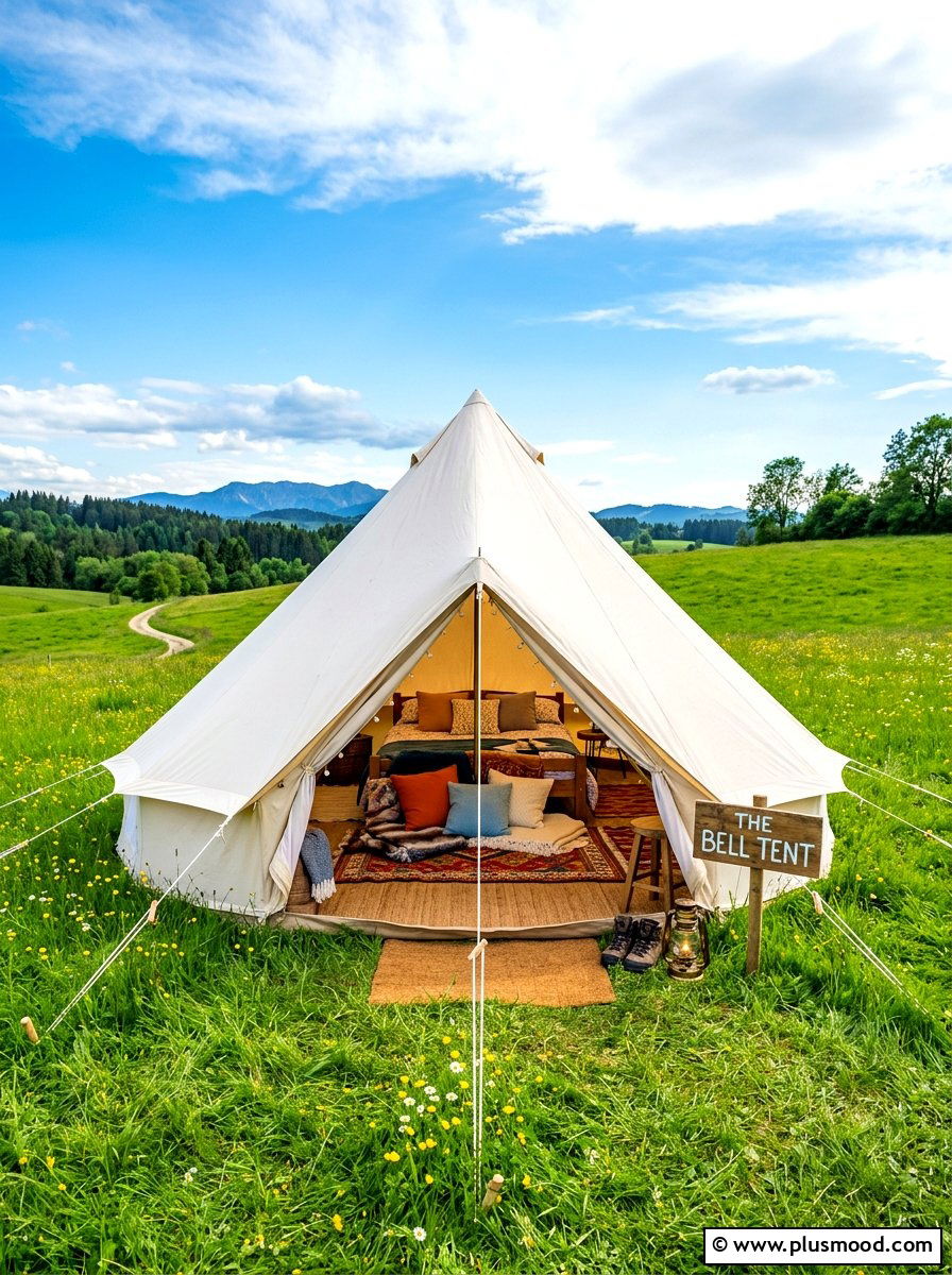 Canvas Bell Tent - 25 summer boho outdoor party ideas