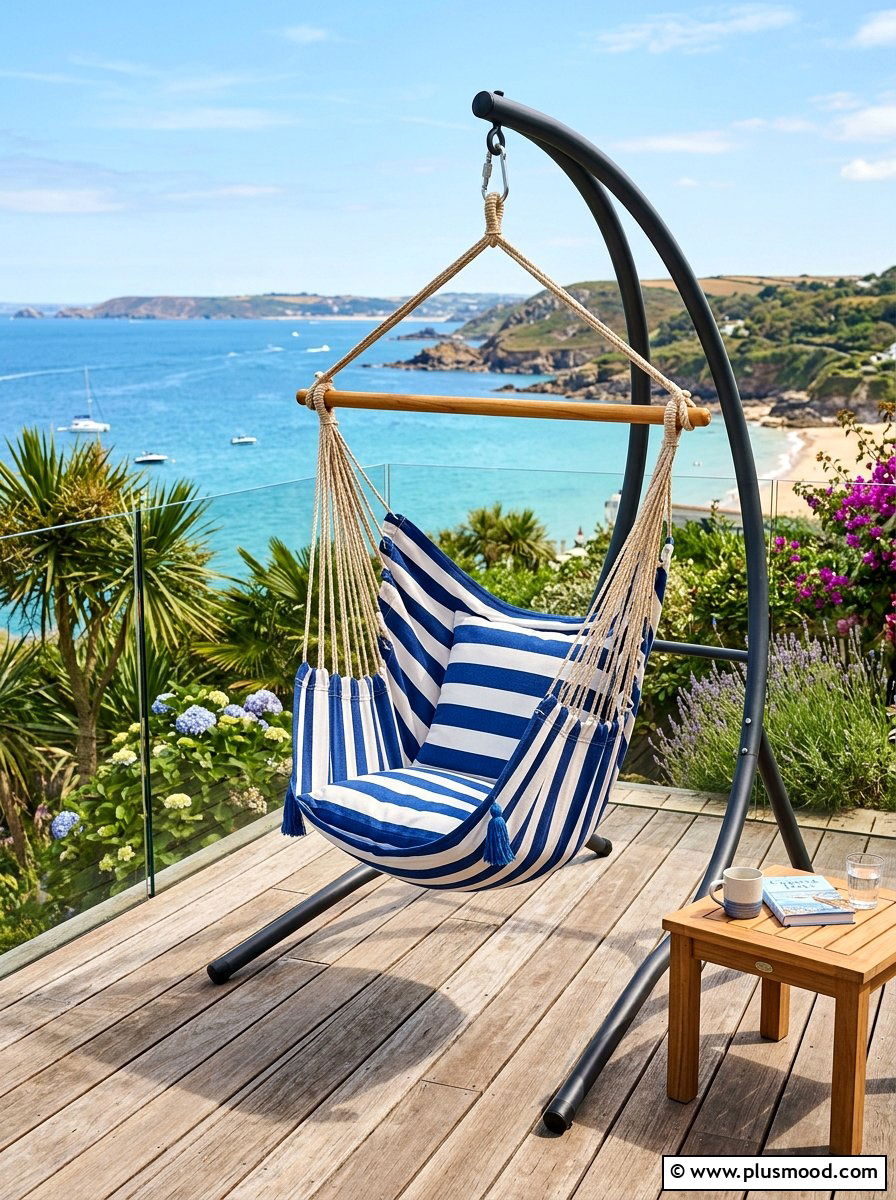 Canvas Hammock Swing - 25 summer backyard swing ideas