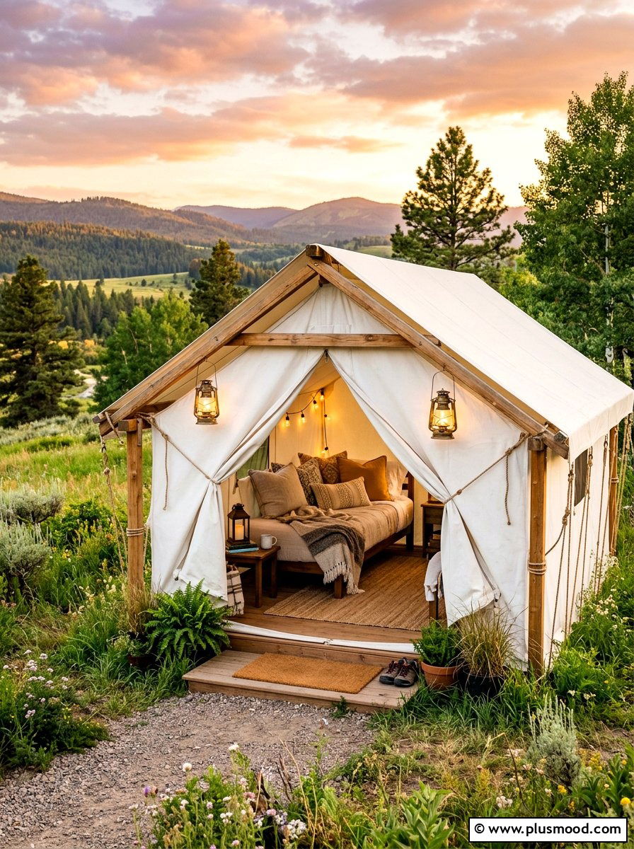 Canvas Tent Cabana - 25 summer cabana ideas