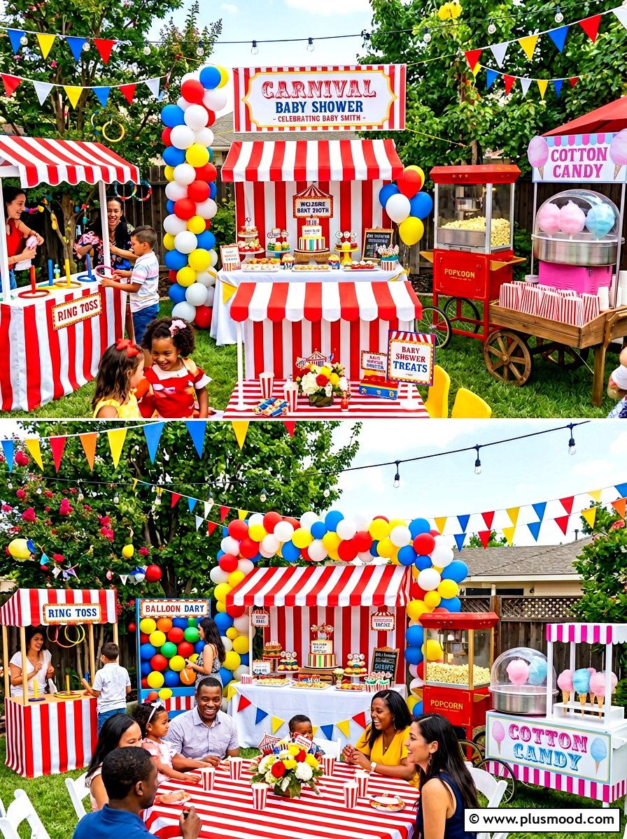 Carnival Theme Baby Shower - 25 summer outdoor baby shower ideas