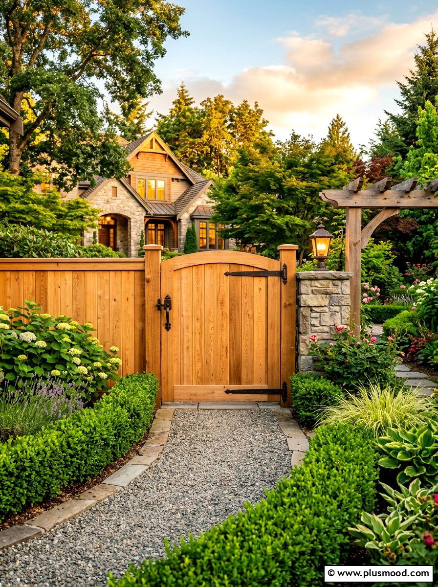 Cedar Privacy Gate - 25 summer garden gate ideas