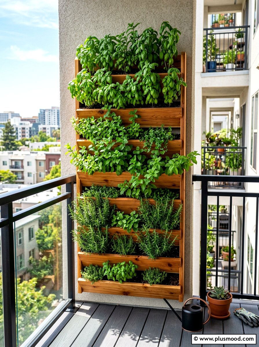 Cedar Wood Vertical Garden - 25 summer modern planter ideas