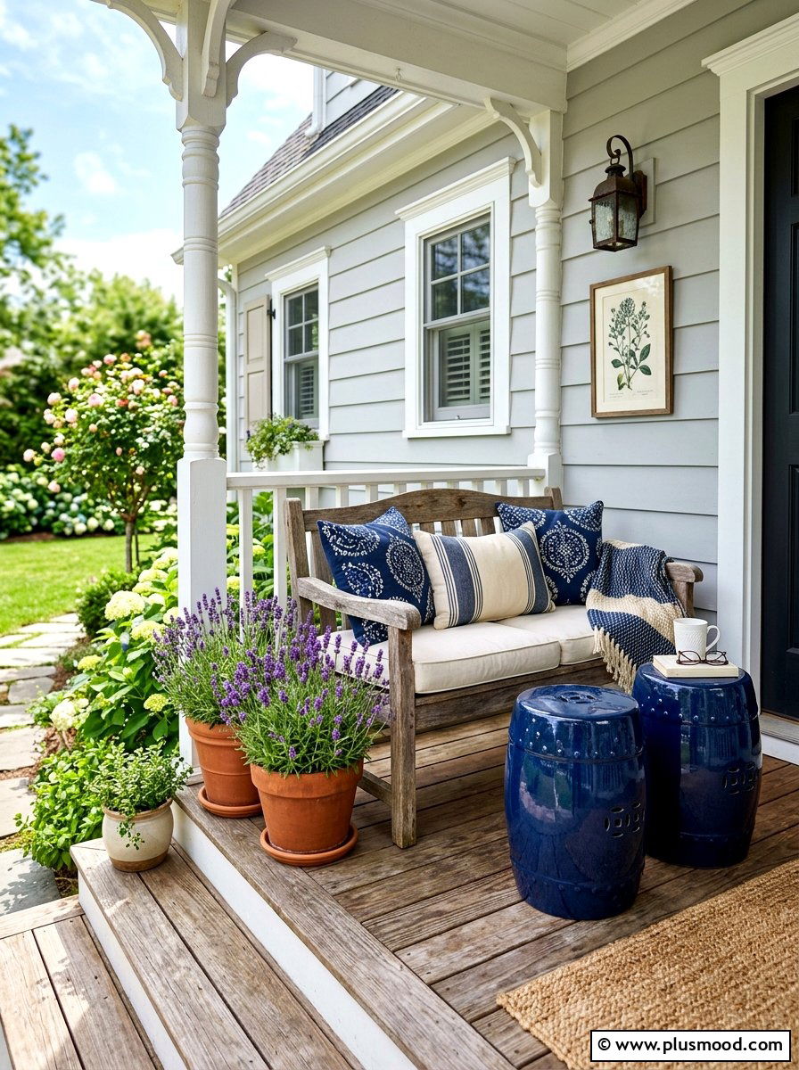 Ceramic Garden Stools - 25 late summer front porch ideas