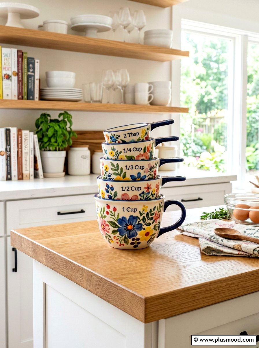 Ceramic Measuring Cup Set - 25 summer kitchen counter decor ideas