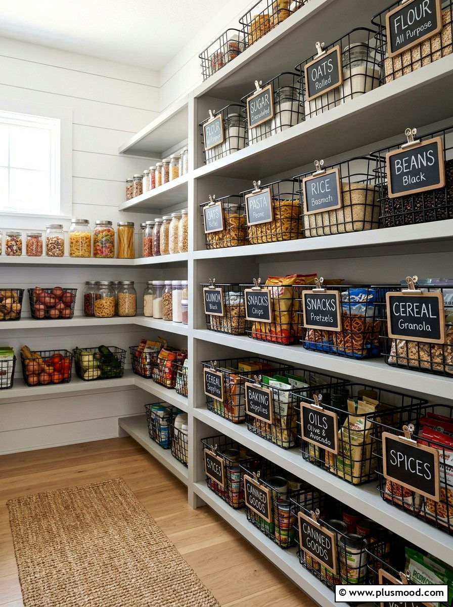 Chalkboard Pantry Labels - 25 summer pantry organization ideas