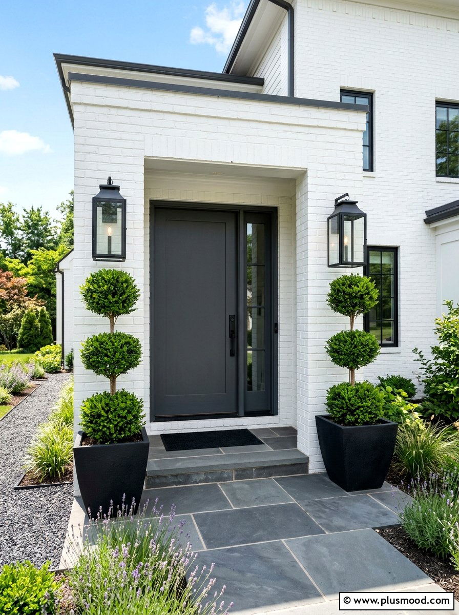 Charcoal Gray Front Door - 25 summer front door color ideas