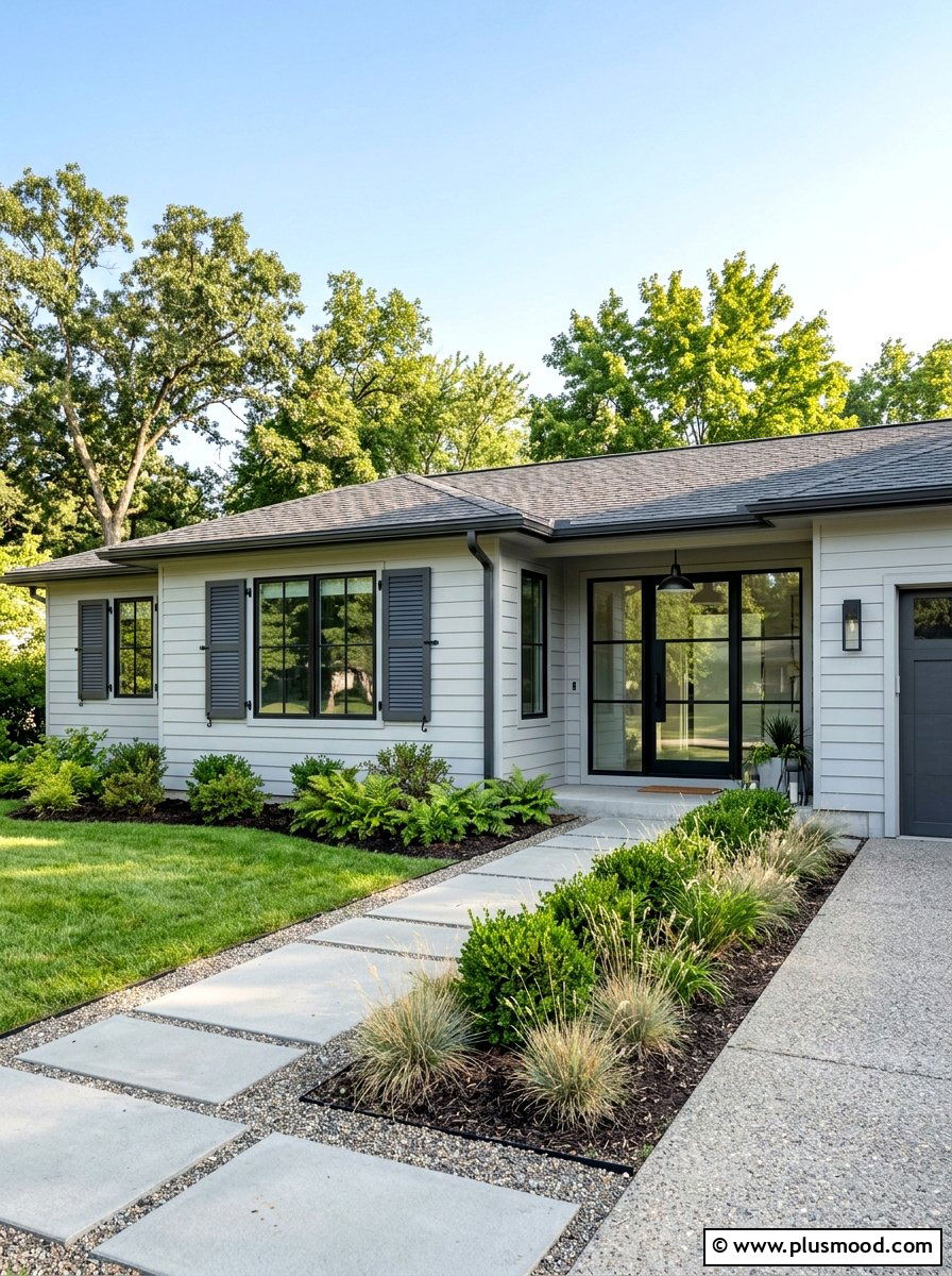 Charcoal Gray Shutters Light Siding - 25 summer shutters color ideas