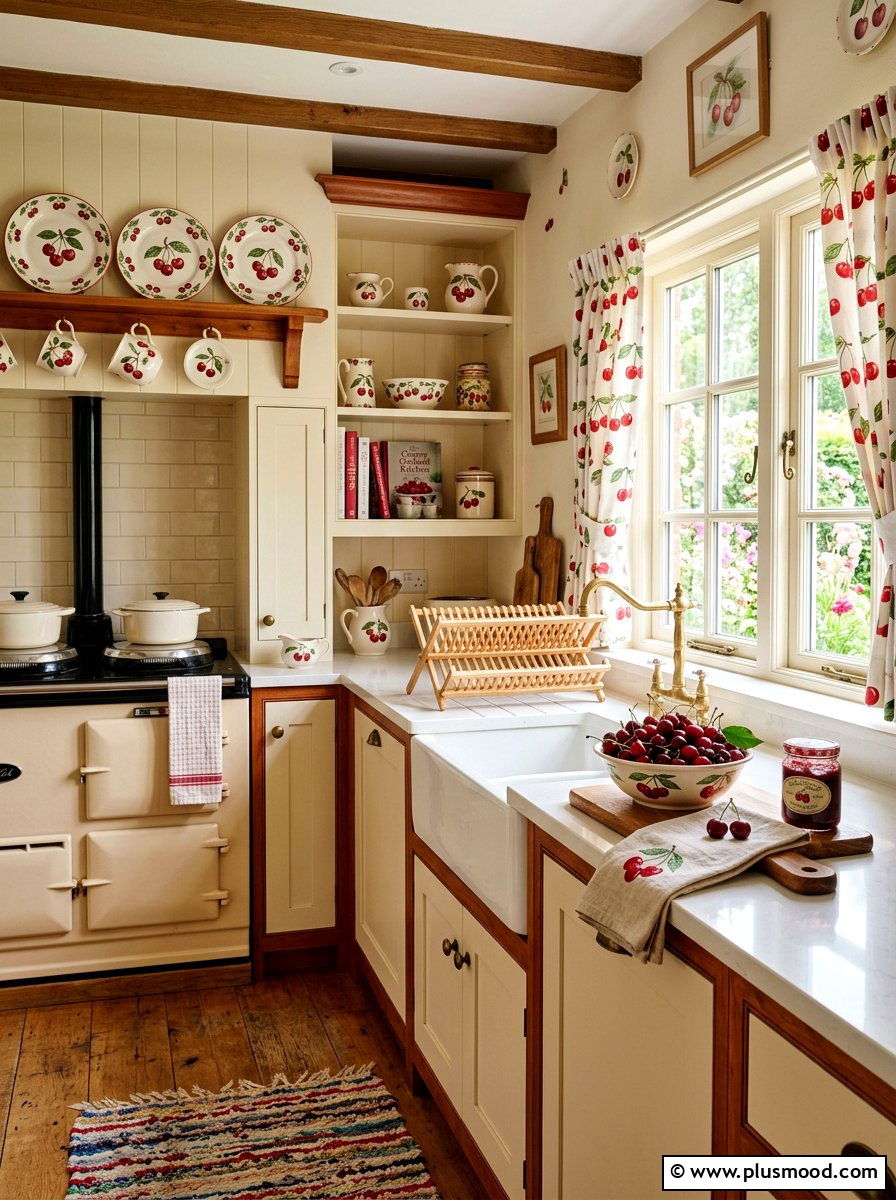 Cherry Kitchen Theme - 25 summer picnic style kitchen decor ideas