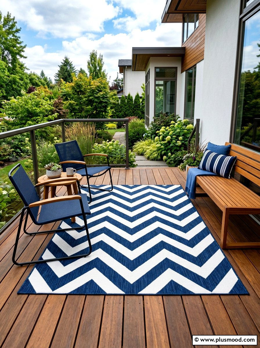 Chevron Porch Rug - 25 summer porch rug ideas