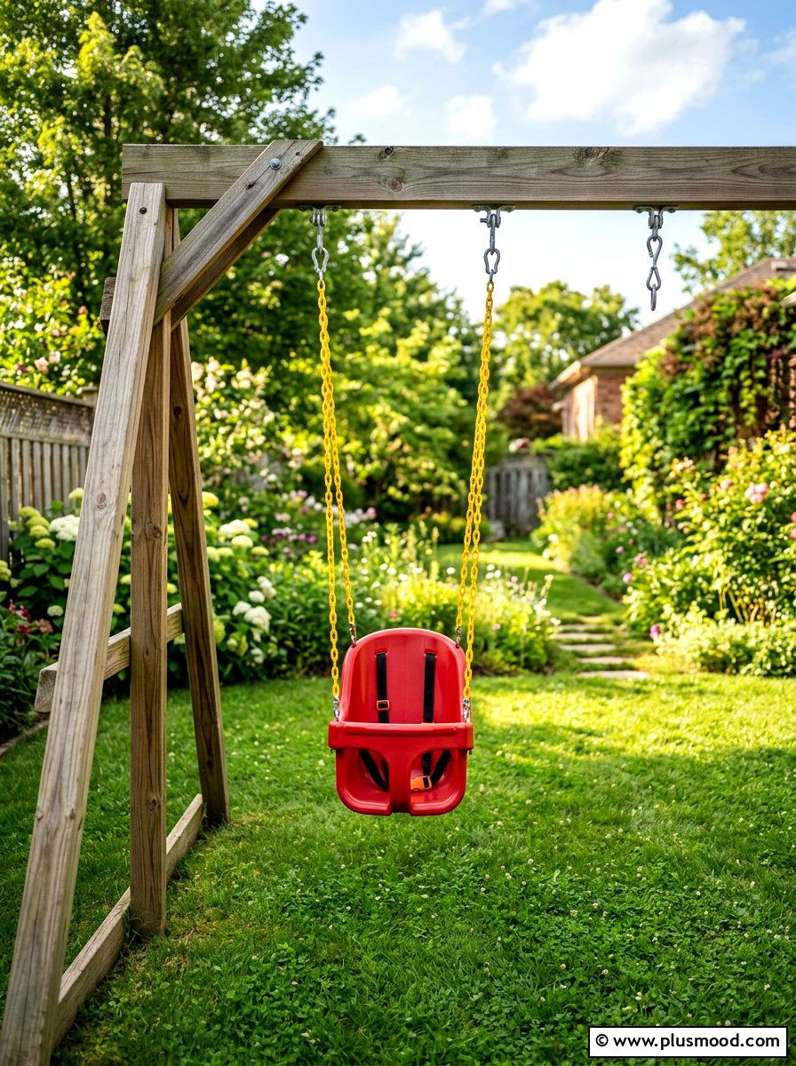 Childrens Bucket Swing - 25 summer backyard swing ideas