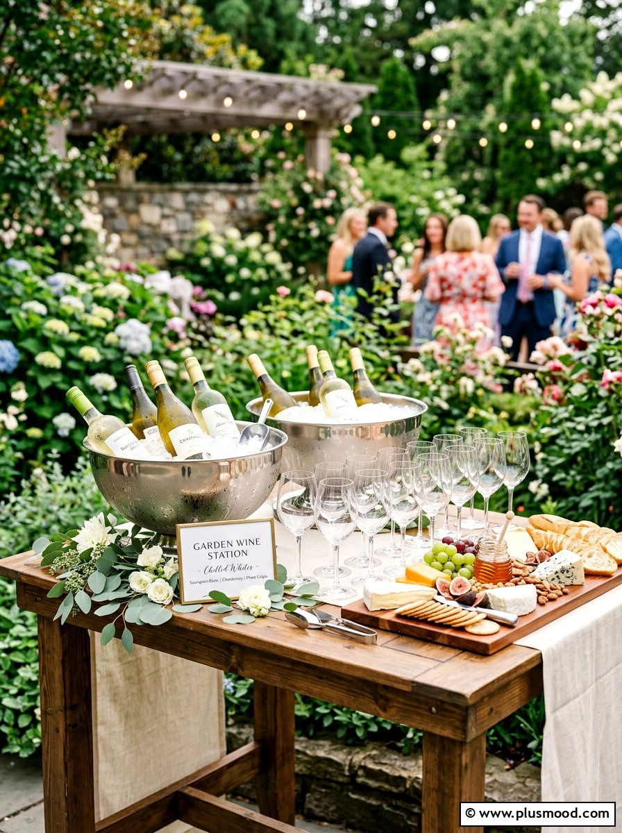 Chilled White Wine Station - 25 summer drink station ideas for summer