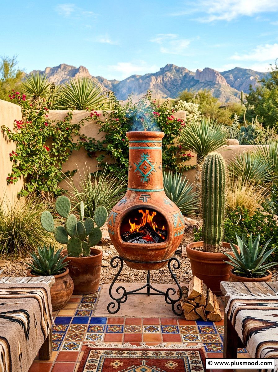Chiminea Fire Pit - 25 summer patio fire pit ideas
