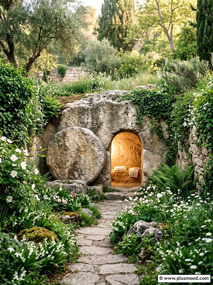 Christian empty tomb rock - 25 painted rock ideas for Easter