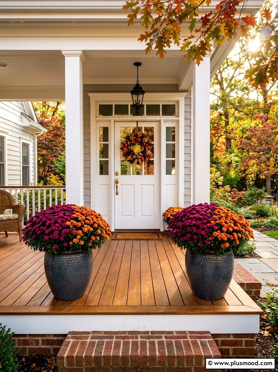 Chrysanthemum Container - 25 end of summer planter refresh ideas