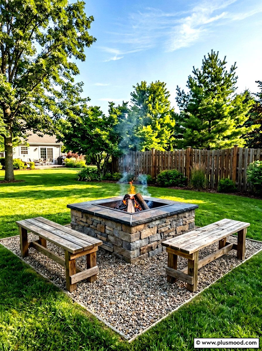 Cinder Block Fire Pit - 25 summer patio fire pit ideas