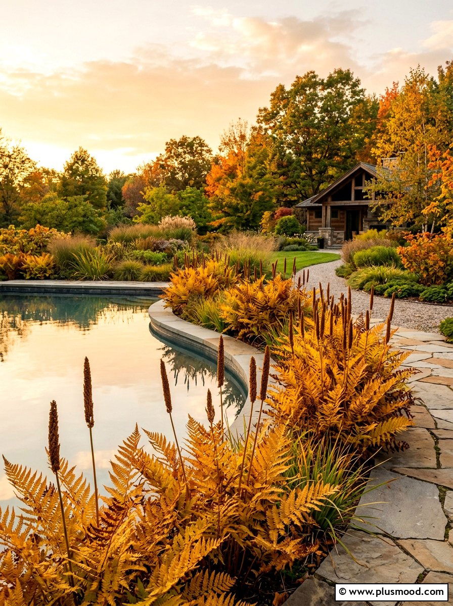 Cinnamon fern pool perimeter - 25 pool landscaping ideas with ferns