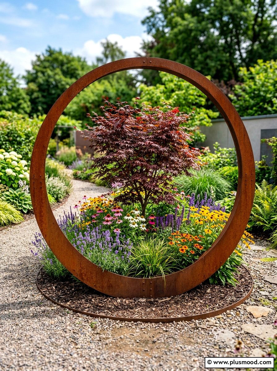 Circular Metal Garden Ring - 25 summer raised garden bed ideas