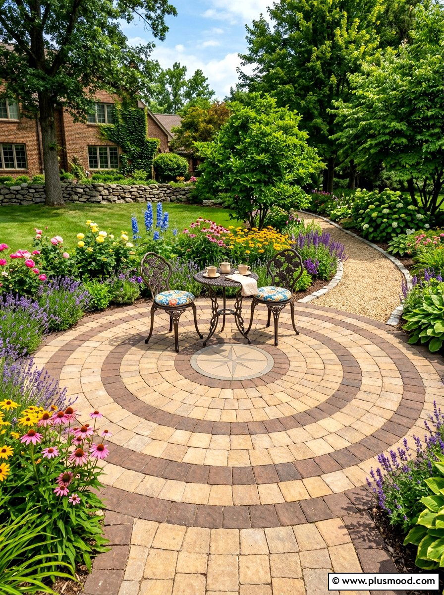 Circular paver patio - 25 summer paver patio ideas