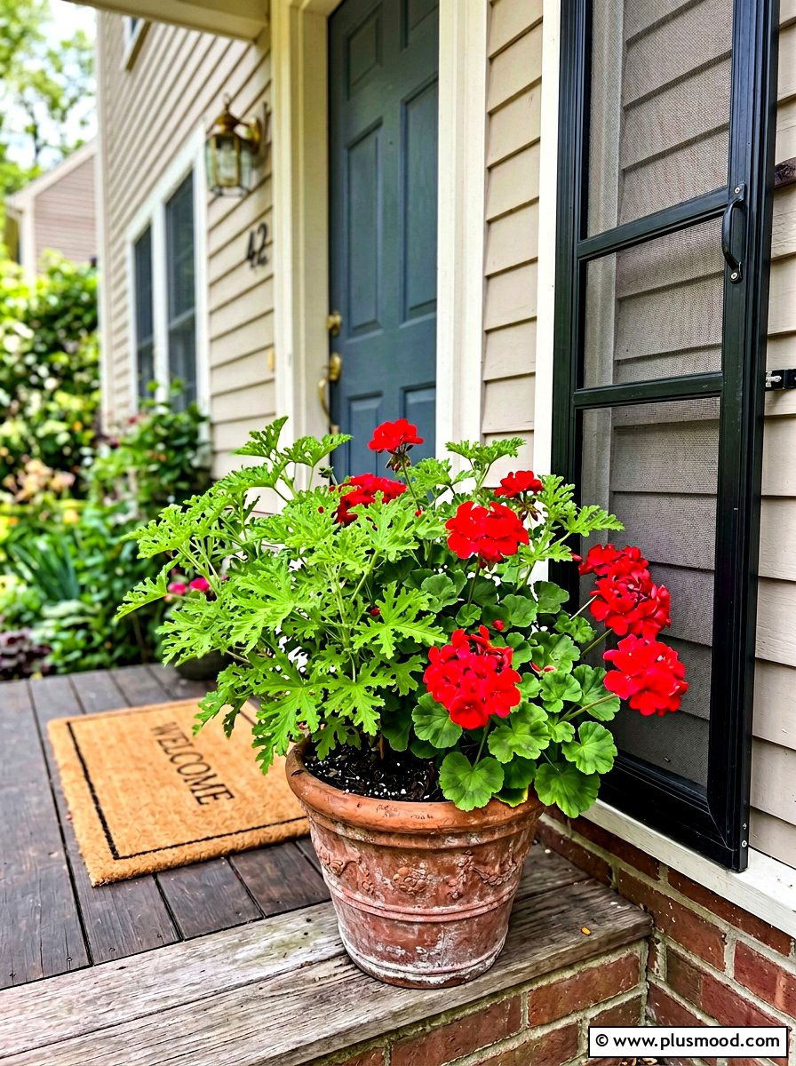 Citronella And Geranium Mosquito Repellent - 25 summer flower pot arrangement ideas for front porch