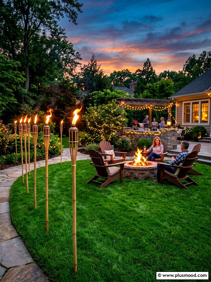 Citronella Bamboo Torch - 25 summer citronella decor ideas