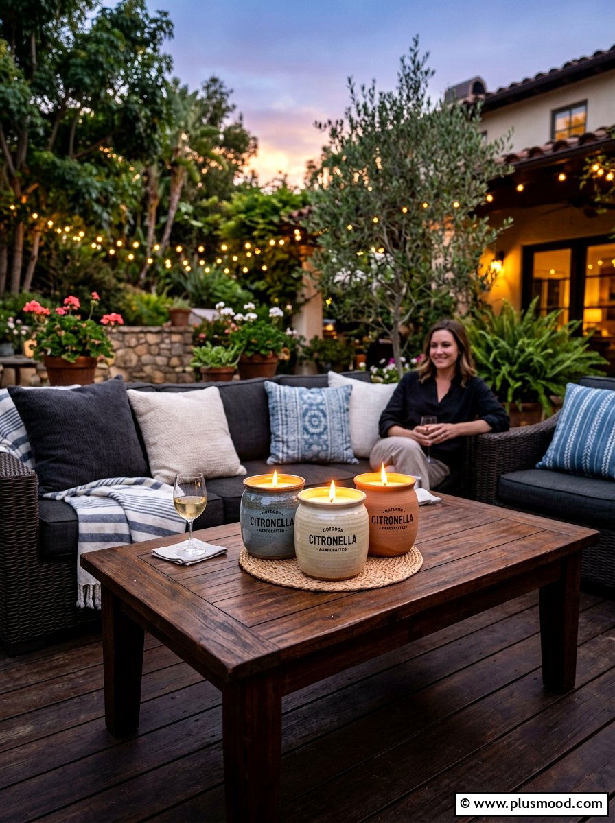 Citronella Candles Outdoor - 25 summer balcony entertaining ideas