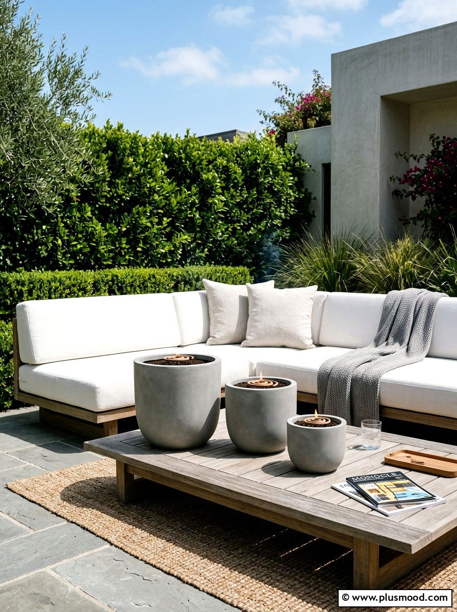 Citronella Concrete Pot - 25 summer citronella decor ideas