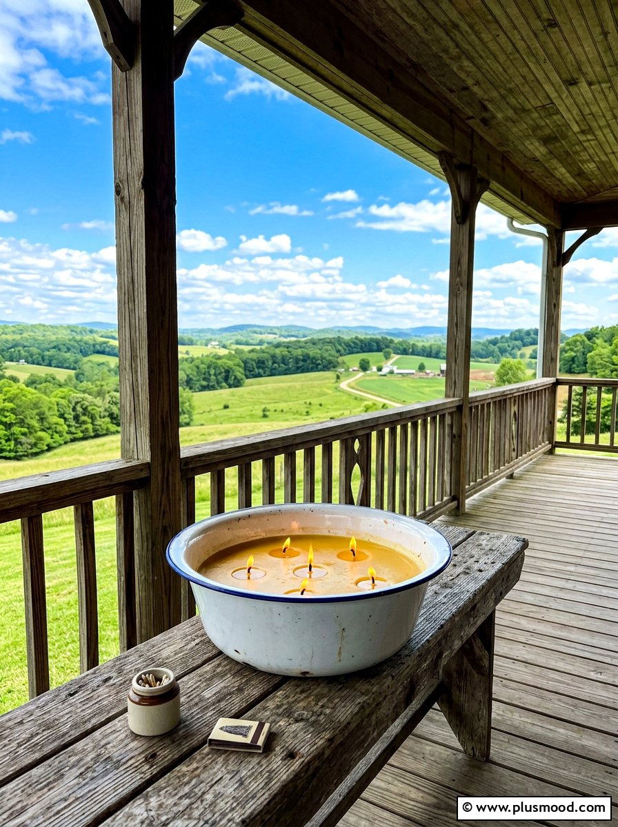 Citronella Enamelware Basin - 25 summer citronella decor ideas