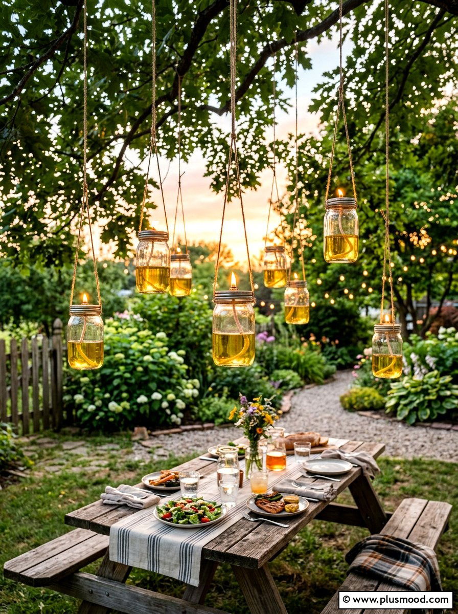 Citronella Glass Mason Jar - 25 summer citronella decor ideas