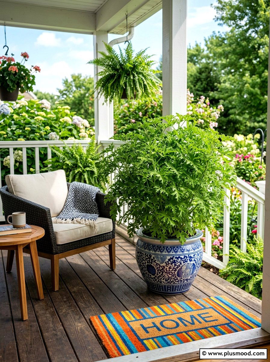 Citronella Mosquito Repellent Planter - 25 summer front door planter ideas