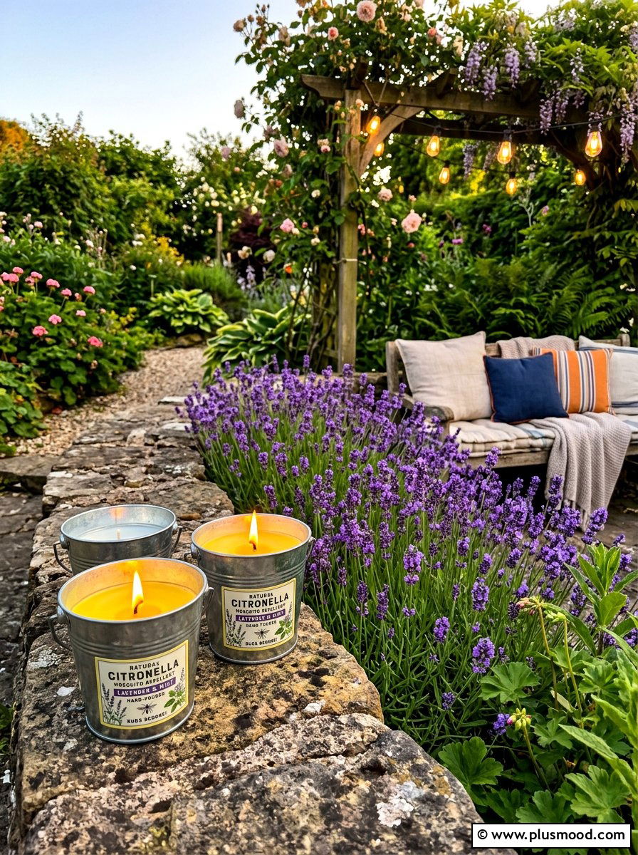 Citronella bucket candles - 25 summer outdoor lighting ideas for parties