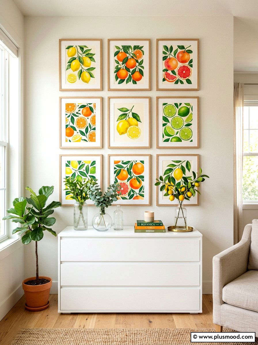 Citrus Art Prints - 25 summer lemon bedroom decor ideas