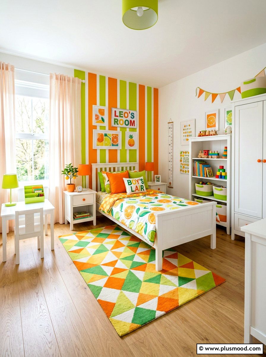 Citrus Boys Bedroom - 25 summer boys bedroom ideas