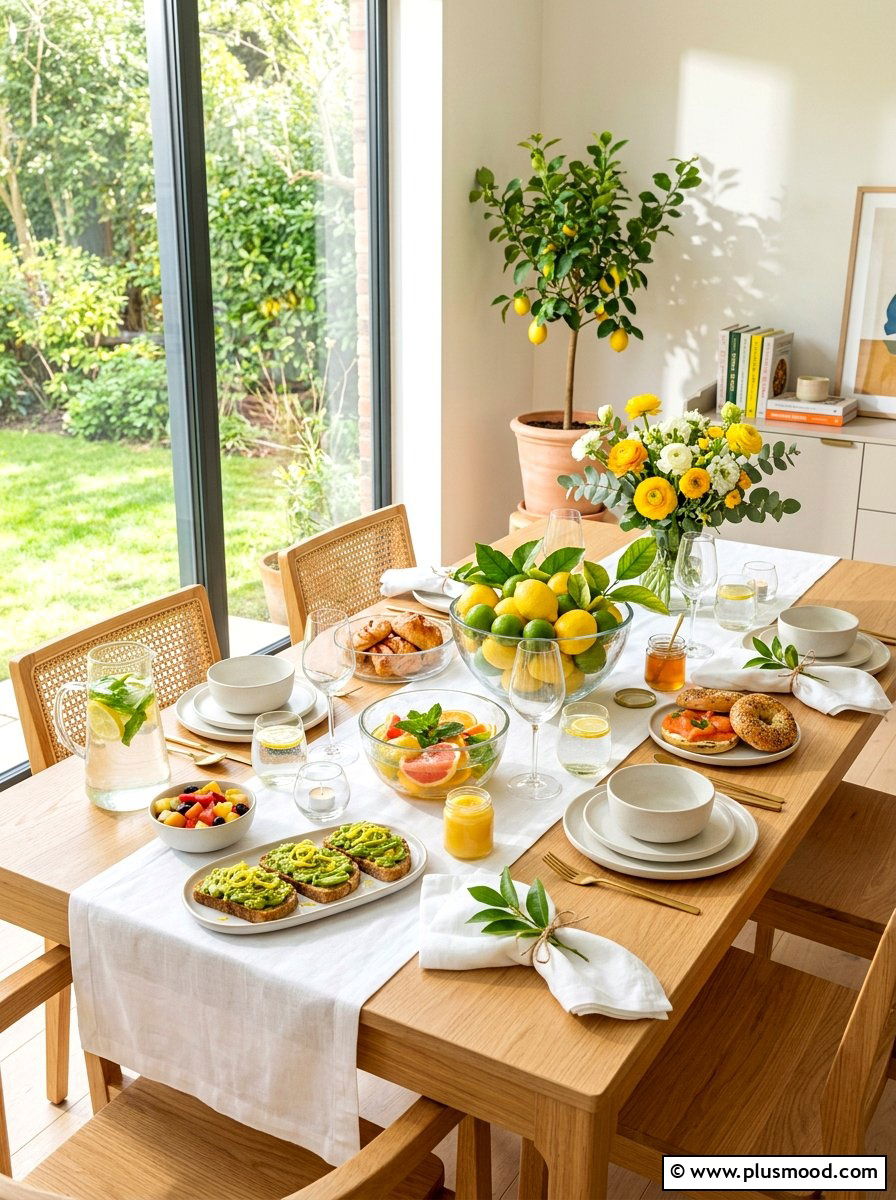 Citrus Brunch Table - 25 summer brunch table ideas
