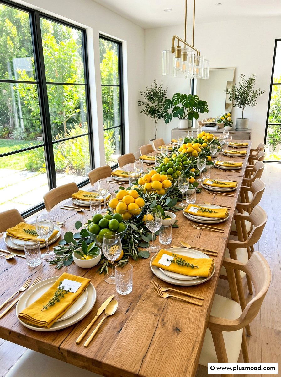 Citrus Centerpiece Dining Table - 25 summer dining table ideas for summer