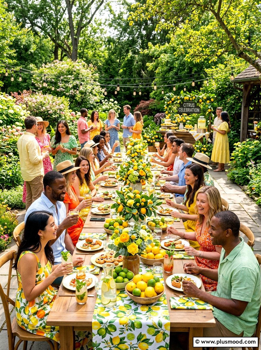 Citrus Garden Party - 25 summer tropical party decor ideas