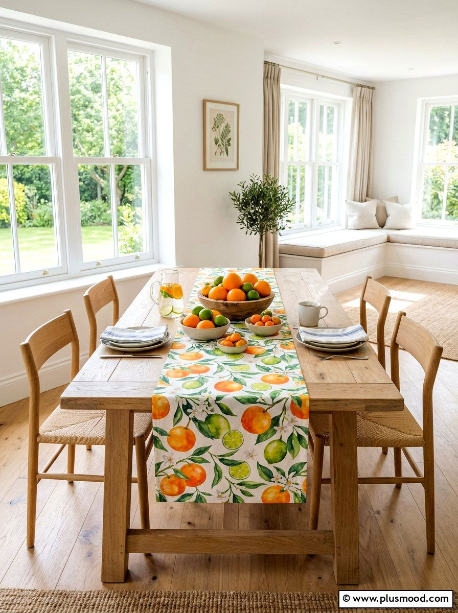 Citrus Medley Summer Table Runner - 25 summer table runner ideas for summer