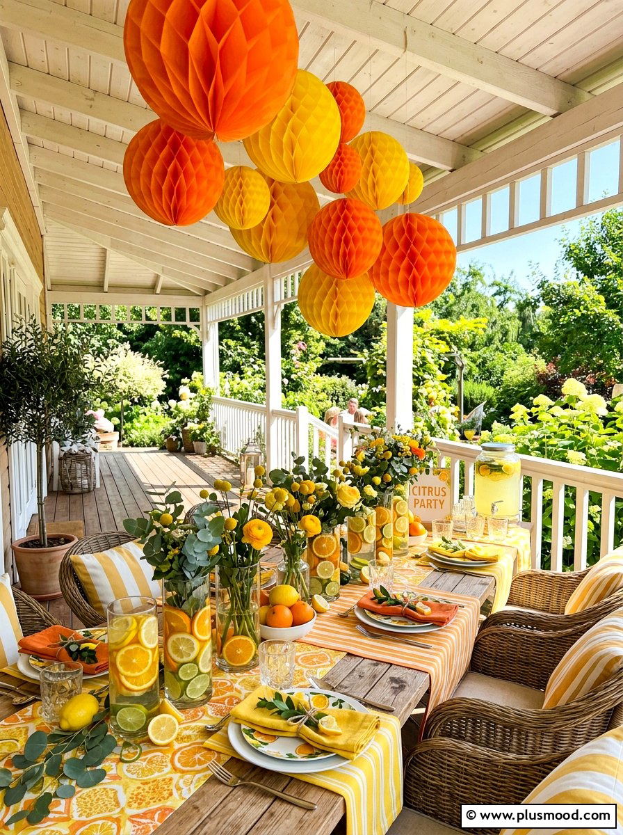 Citrus Party Theme - 25 summer porch party ideas