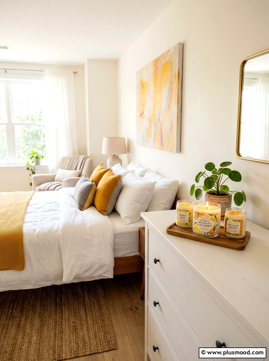 Citrus Scented Candles - 25 summer bedroom ideas on a budget