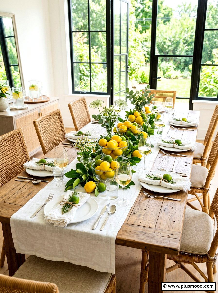 Citrus Table Decor - 25 summer interior decor ideas