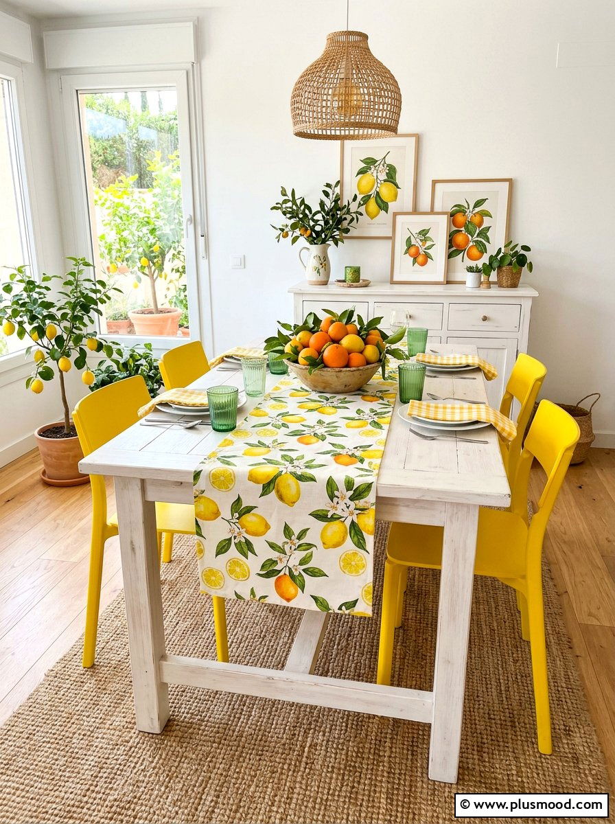 Citrus Theme Dining Area - 25 summer decor ideas for everyday living