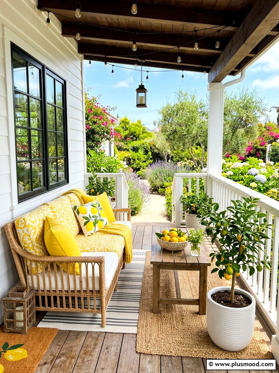 Citrus Theme Porch - 25 viral summer porch ideas