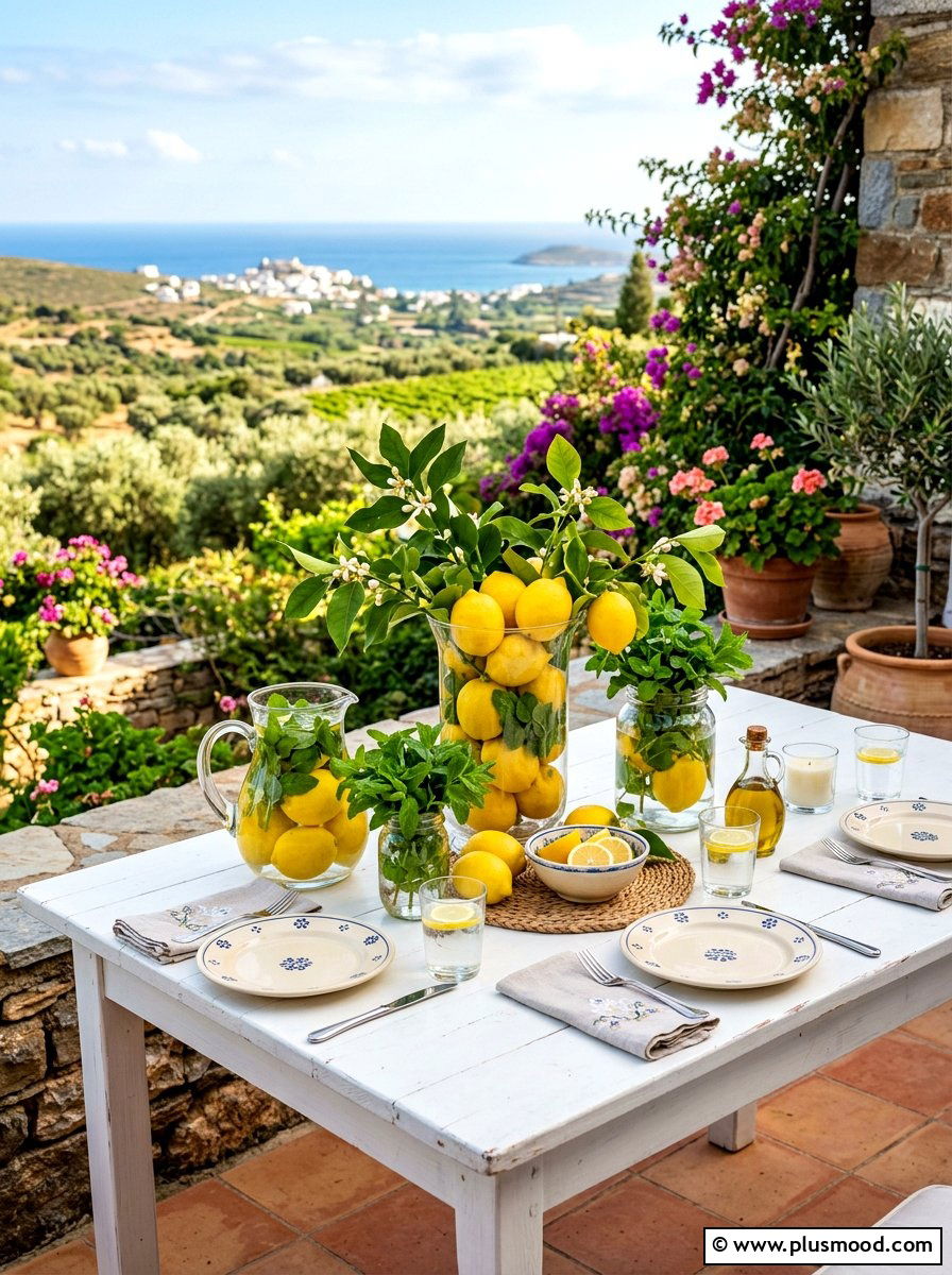 Citrus centerpiece - 25 summer entertaining table ideas
