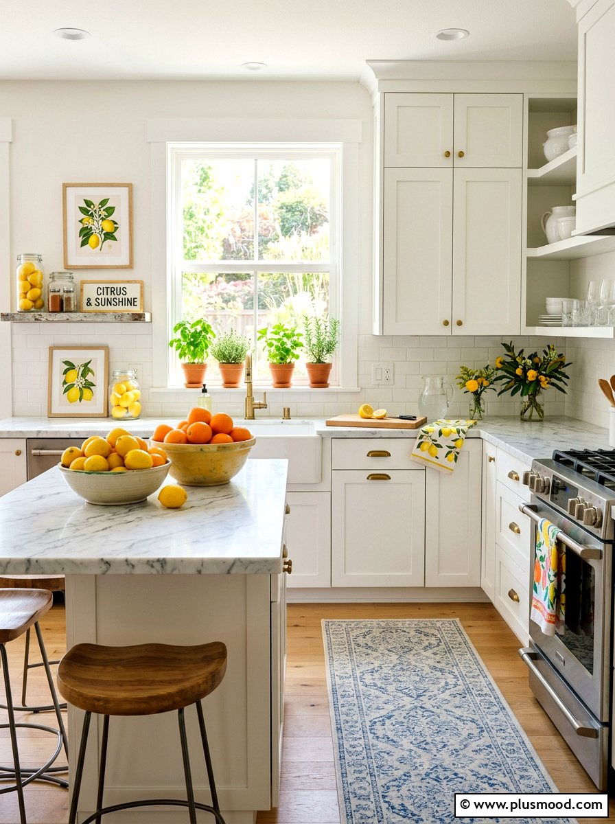 Citrus kitchen decor - 25 simple summer decorating ideas