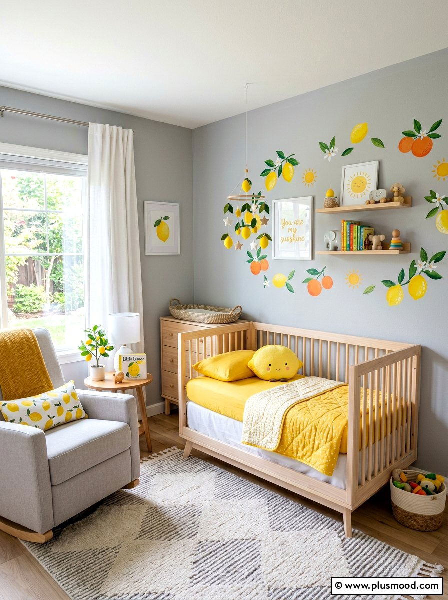 Citrus nursery decor - 25 summer citrus home decor ideas